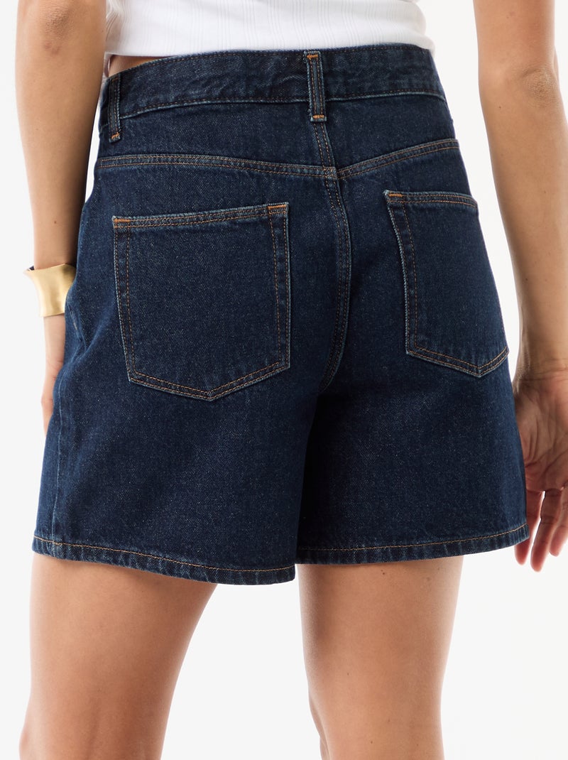 Short taille haute en jean Bleu - Kiabi