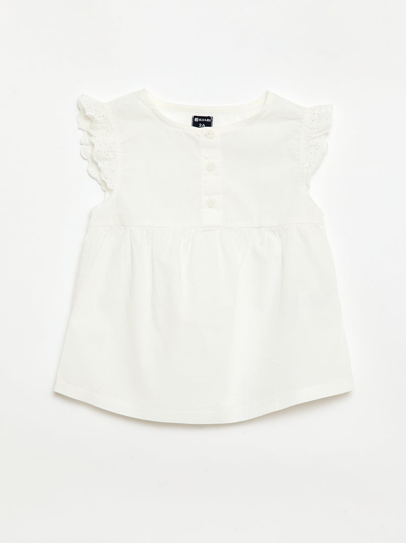 Short Tank Top and Shorts Pajama Set - 2 Pieces White - Kiabi