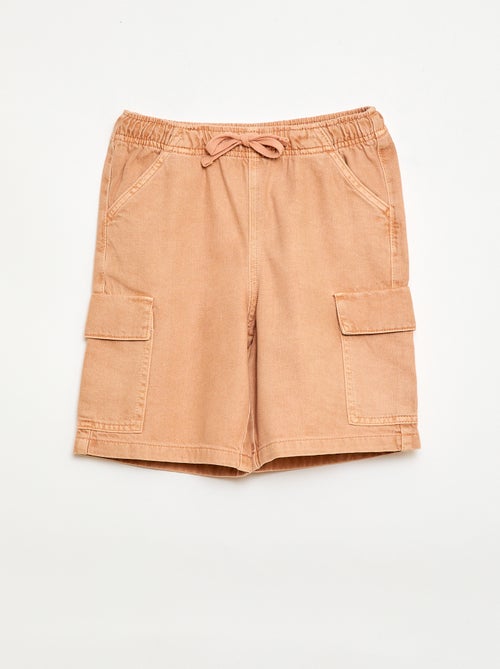 Short uni à cordon en coton - Kiabi