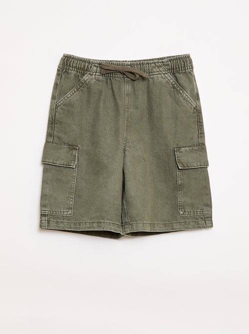 Short uni à cordon en coton - Kiabi