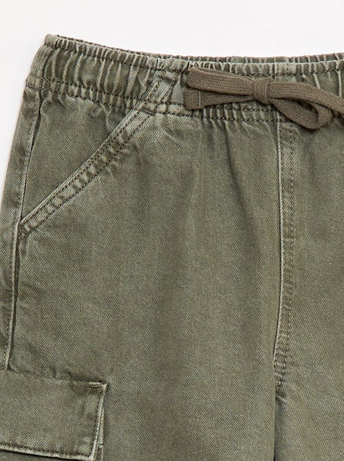 Short uni à cordon en coton - Kiabi