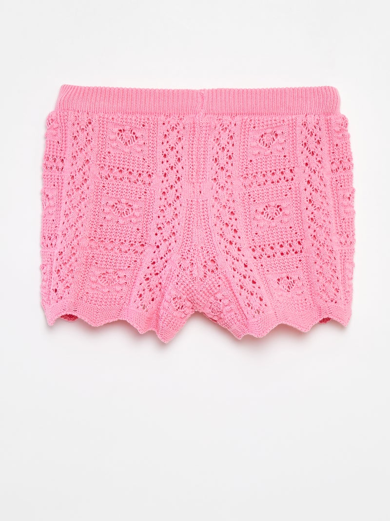 Short uni en crochet Rose - Kiabi