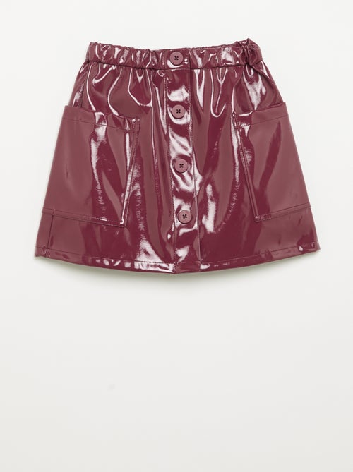 Short vinyl skirt with large pockets - Kiabi