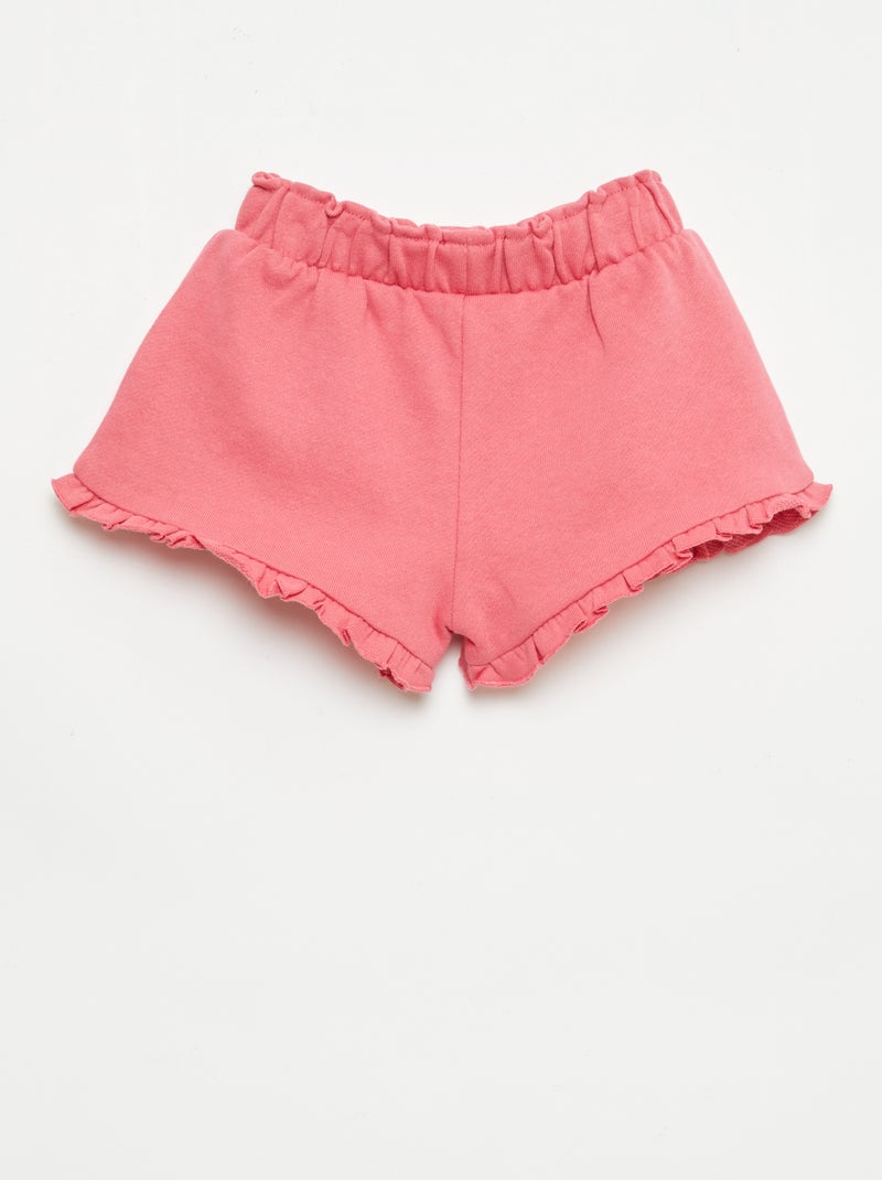 Short volanté avec nœud à la taille Fuchsia - Kiabi