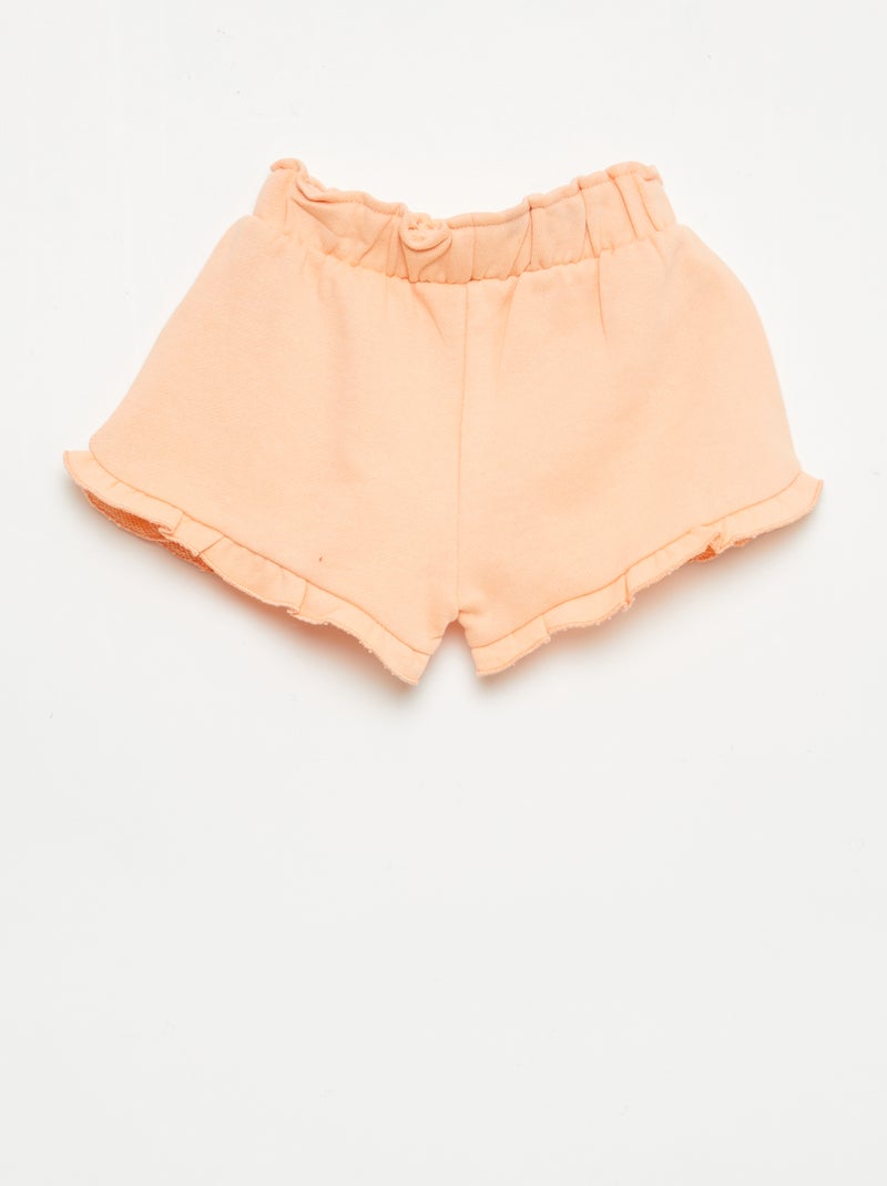 Short volanté avec nœud à la taille Orange - Kiabi