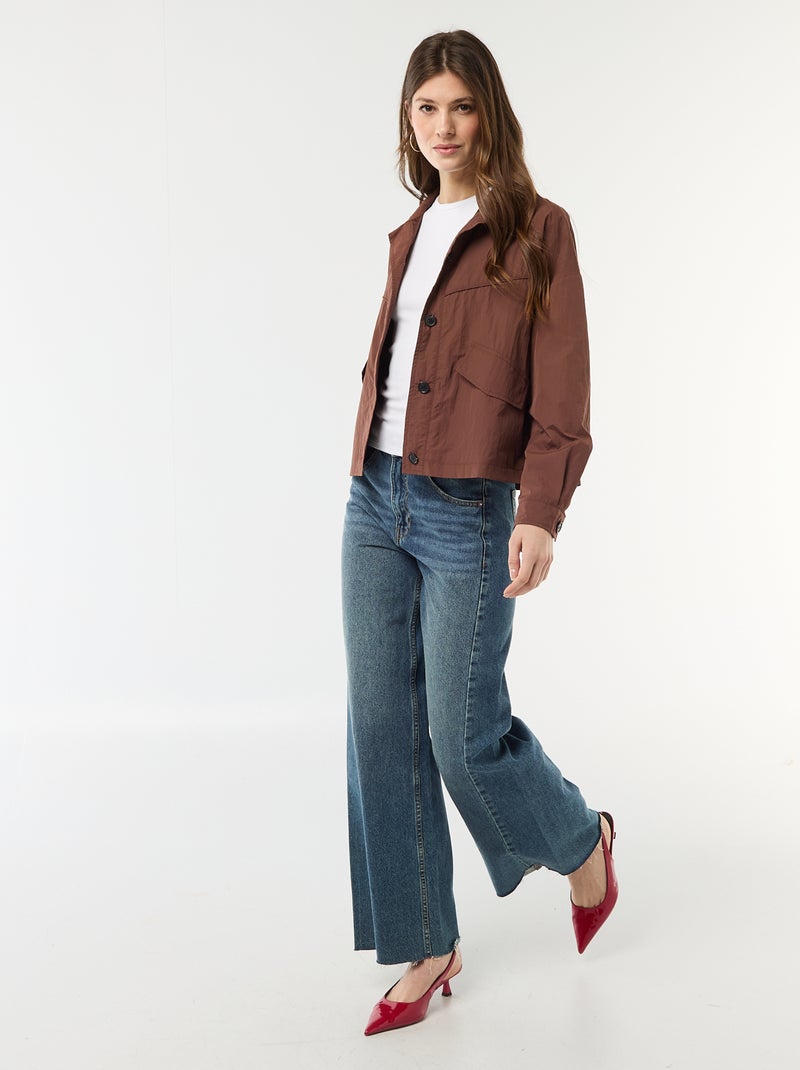 Short Water-Repellent Jacket Brown - Kiabi