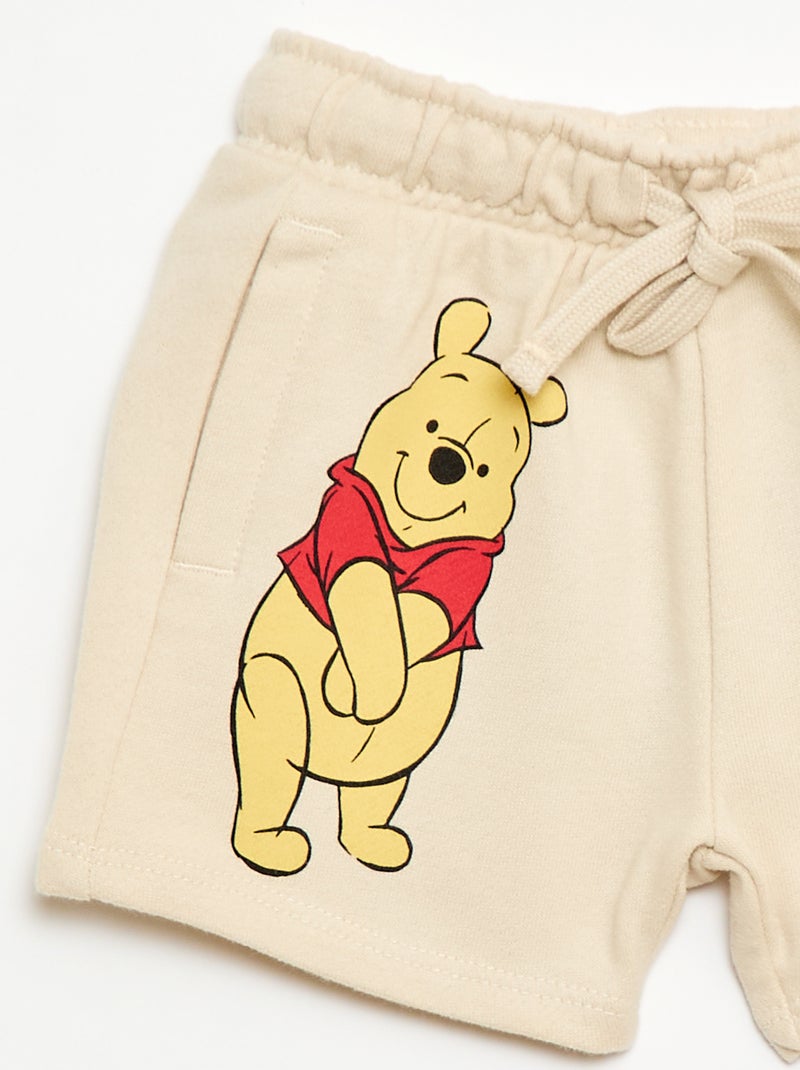 Short 'Winnie' 'Disney' en molleton non gratté Beige - Kiabi