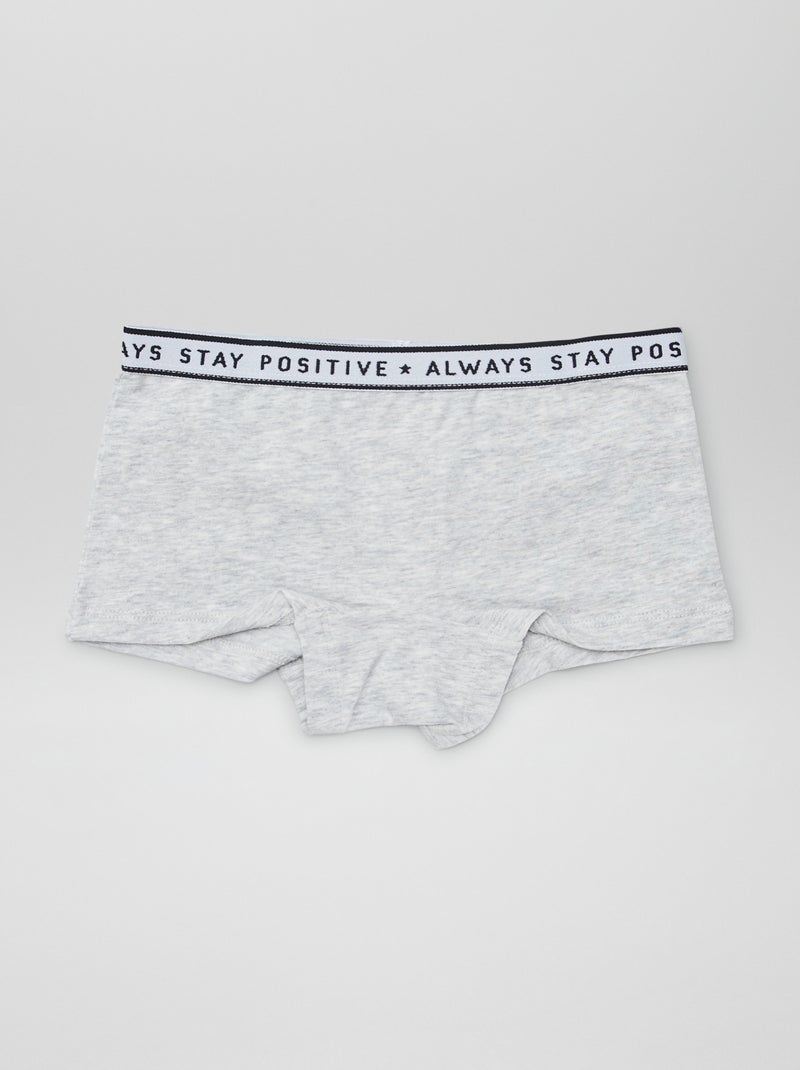 Shorties en jersey - Lot de 3 Noir/blanc/gris - Kiabi