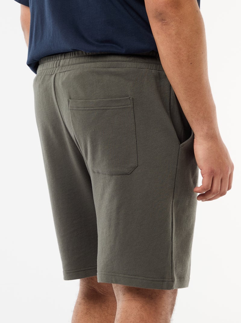 Shorts in tessuto felpato Kaki - Kiabi