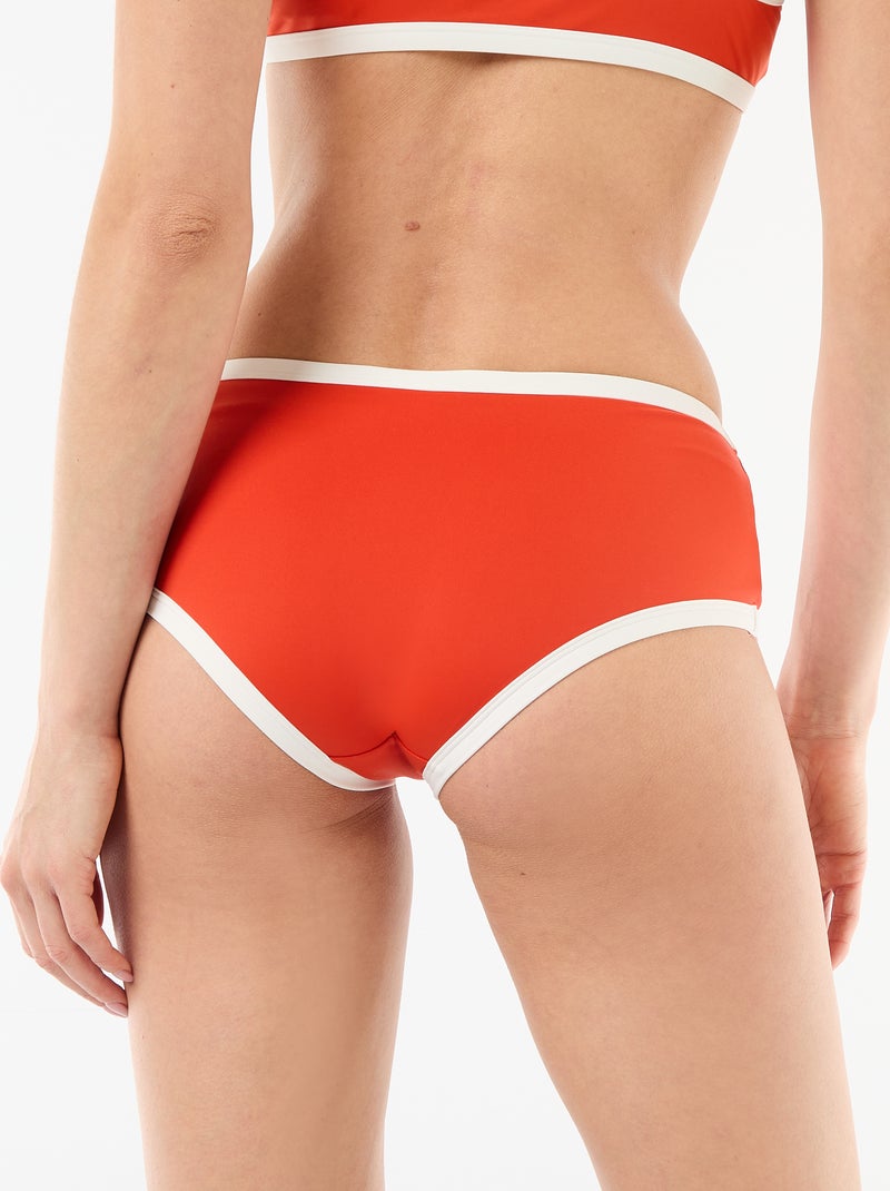Shorty da bagno con bordi a contrasto Arancione - Kiabi