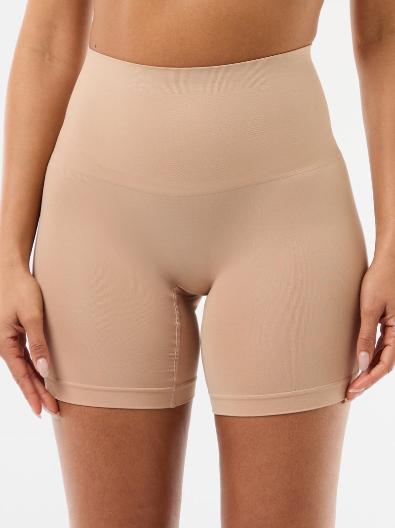 Shorty en microfibre Beige - Kiabi