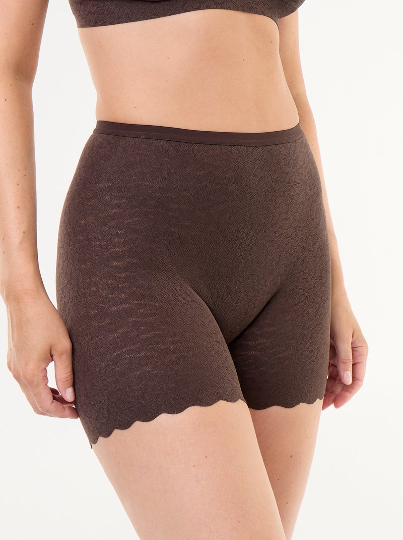 Shorty in pizzo a tinta unita Marrone - Kiabi