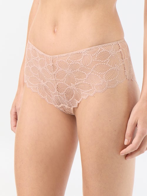 Shorty in pizzo trasparente floreale - Kiabi
