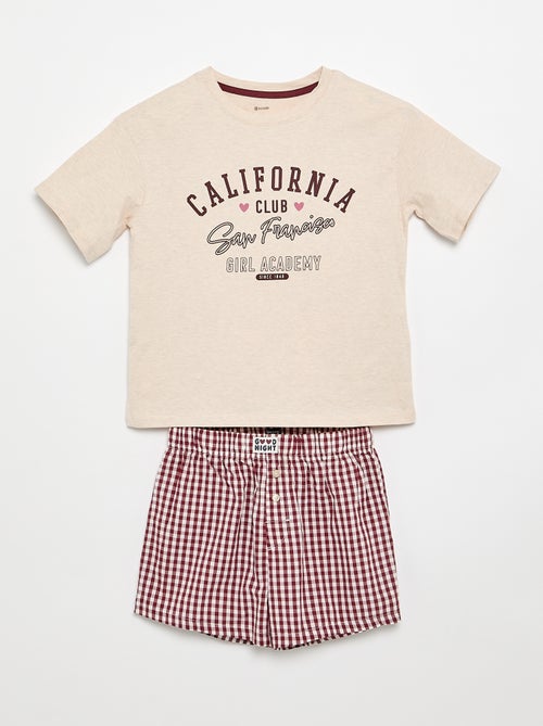 Shorty-Pyjama T-Shirt + Shorts - 2-teilig - Kiabi