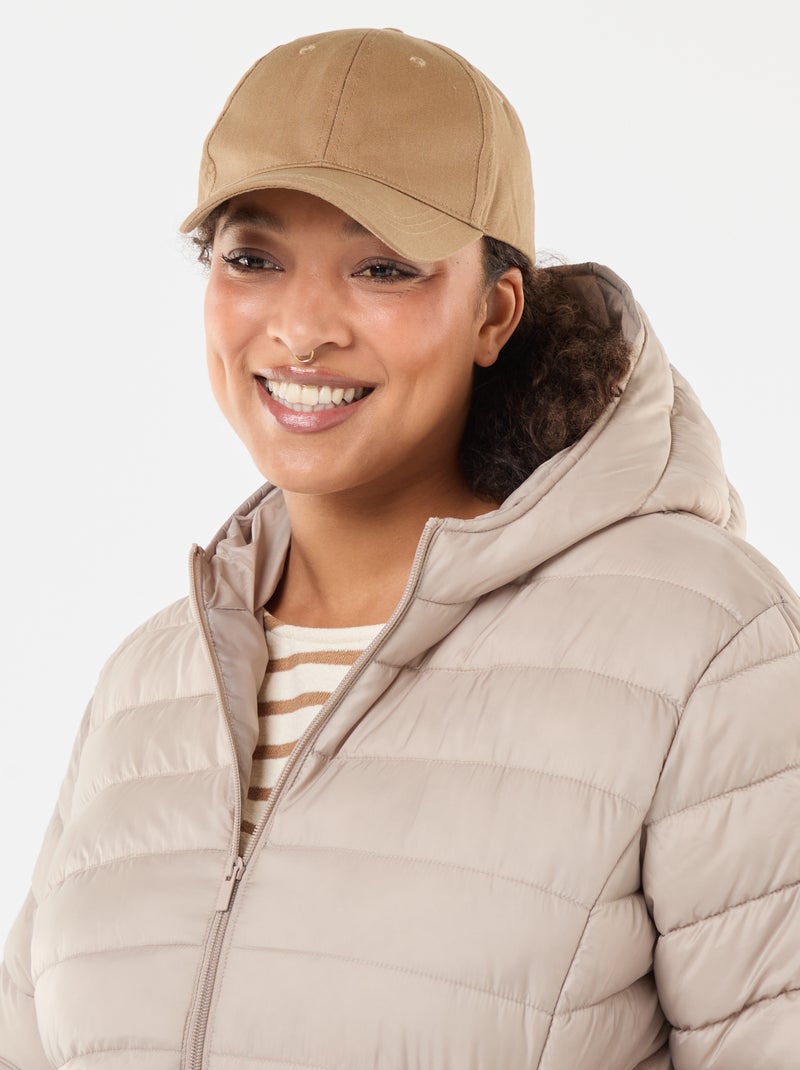 Showerproof quilted padded jacket Beige - Kiabi