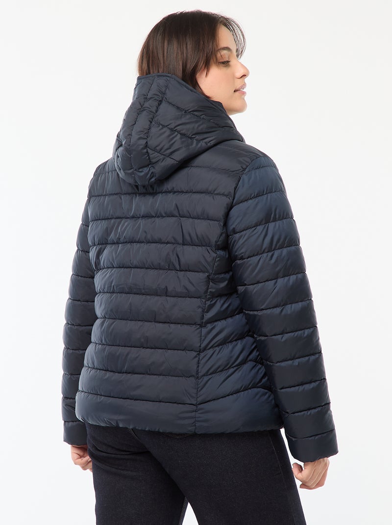 Showerproof quilted padded jacket blue - Kiabi
