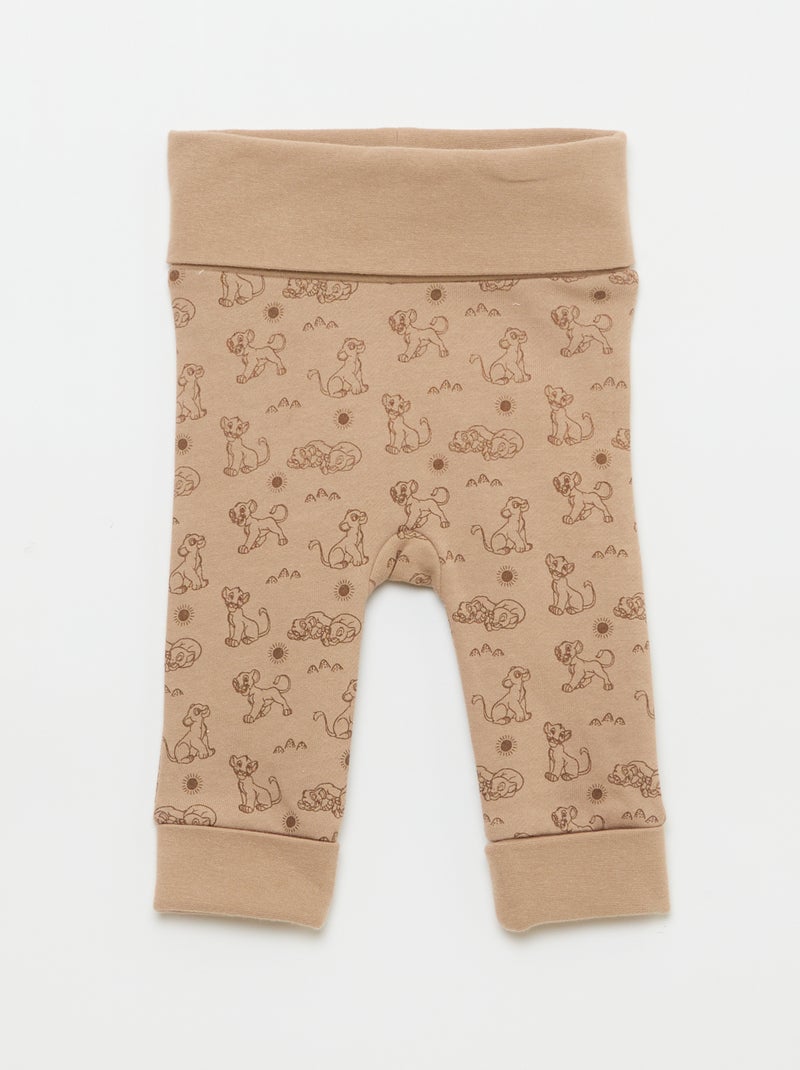 "Simba" 3-piece set: trousers + bodysuit + hat Beige - Kiabi
