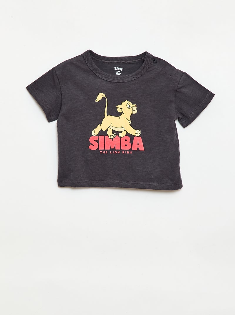 "Simba" T-shirt and Shorts Set - 2 Pieces Black - Kiabi