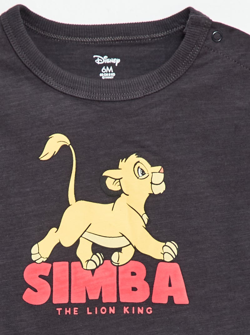 "Simba" T-shirt and Shorts Set - 2 Pieces Black - Kiabi