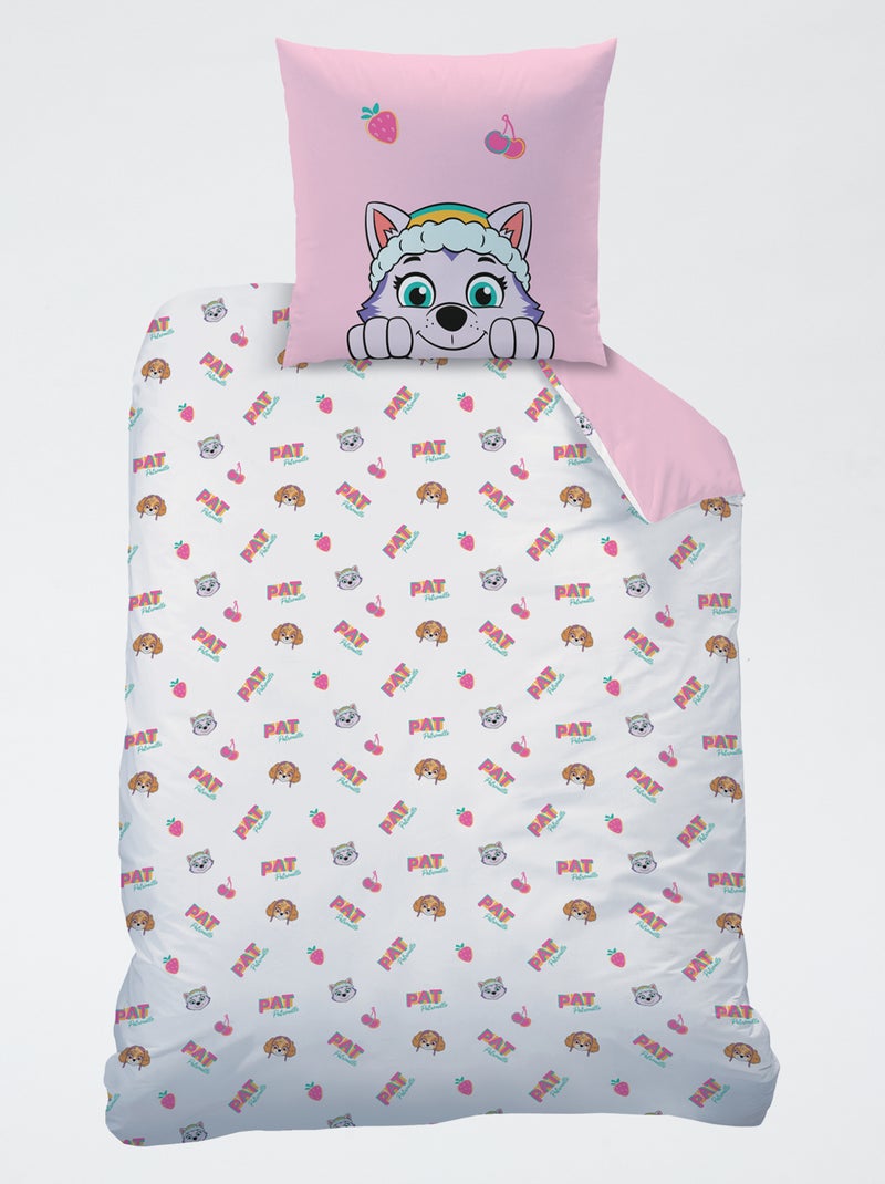 Single 2-piece \'Paw Patrol\' Bedding Set: Duvet Cover + Pillowcase Pink - Kiabi