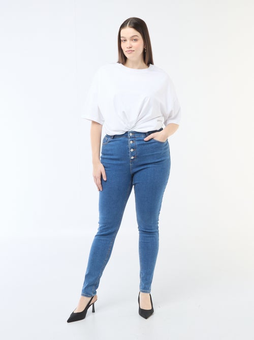 Skinny-Hose mit sehr hohem Bund - L28 - Kiabi Skinny-Hose mit sehr hohem Bund - L28 - Kiabi