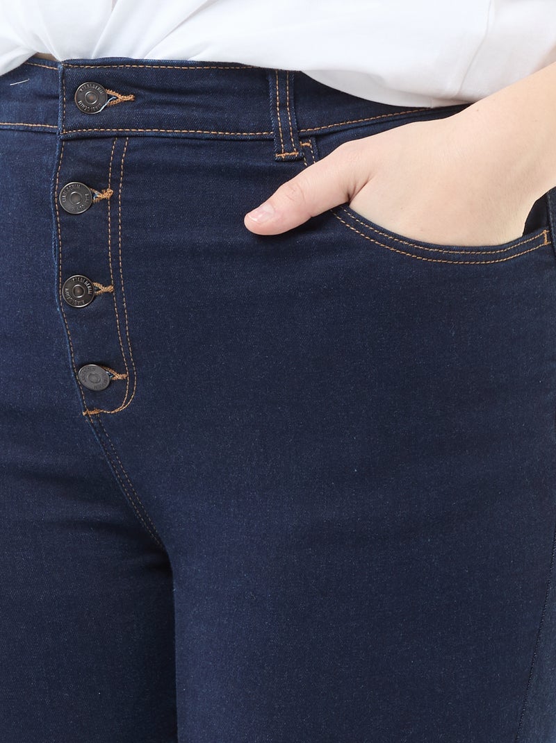 Skinny-Hose mit sehr hohem Bund - L28 Blau - Kiabi