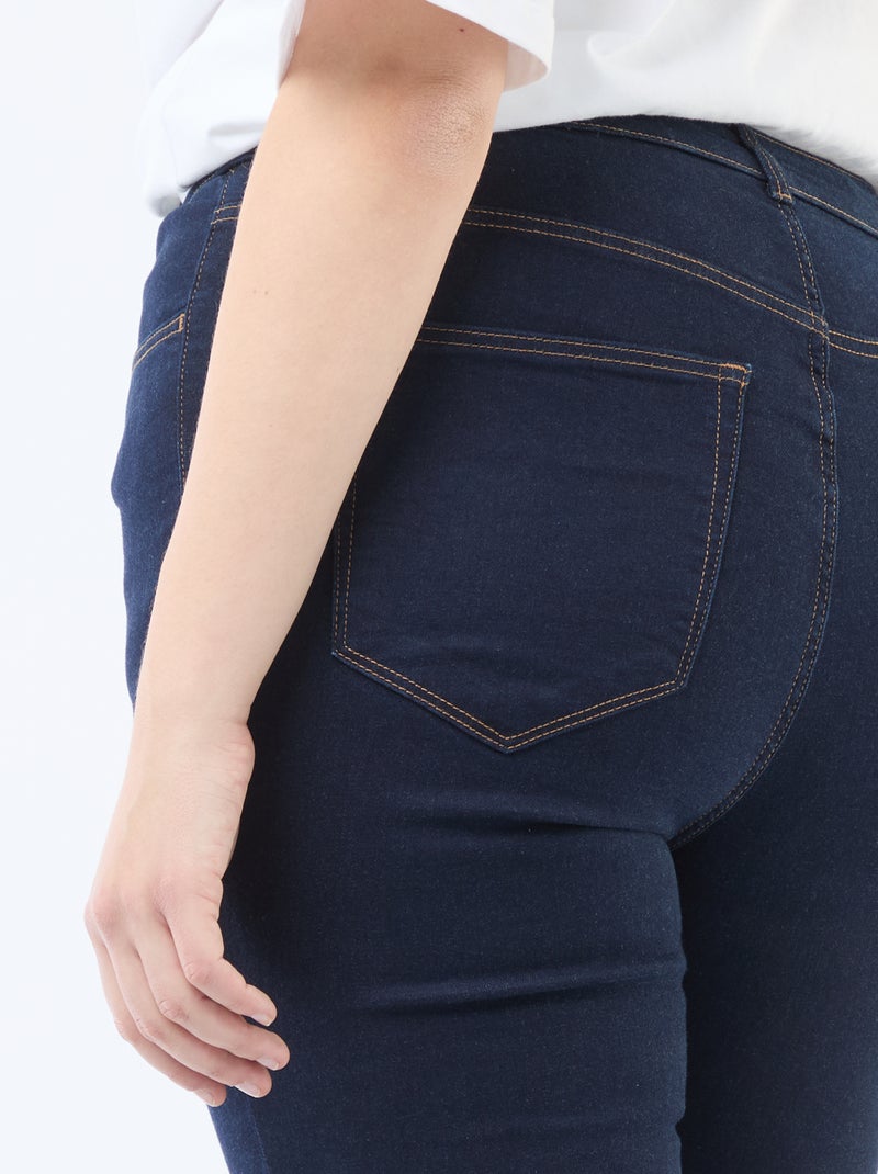 Skinny-Hose mit sehr hohem Bund - L34 Blau - Kiabi