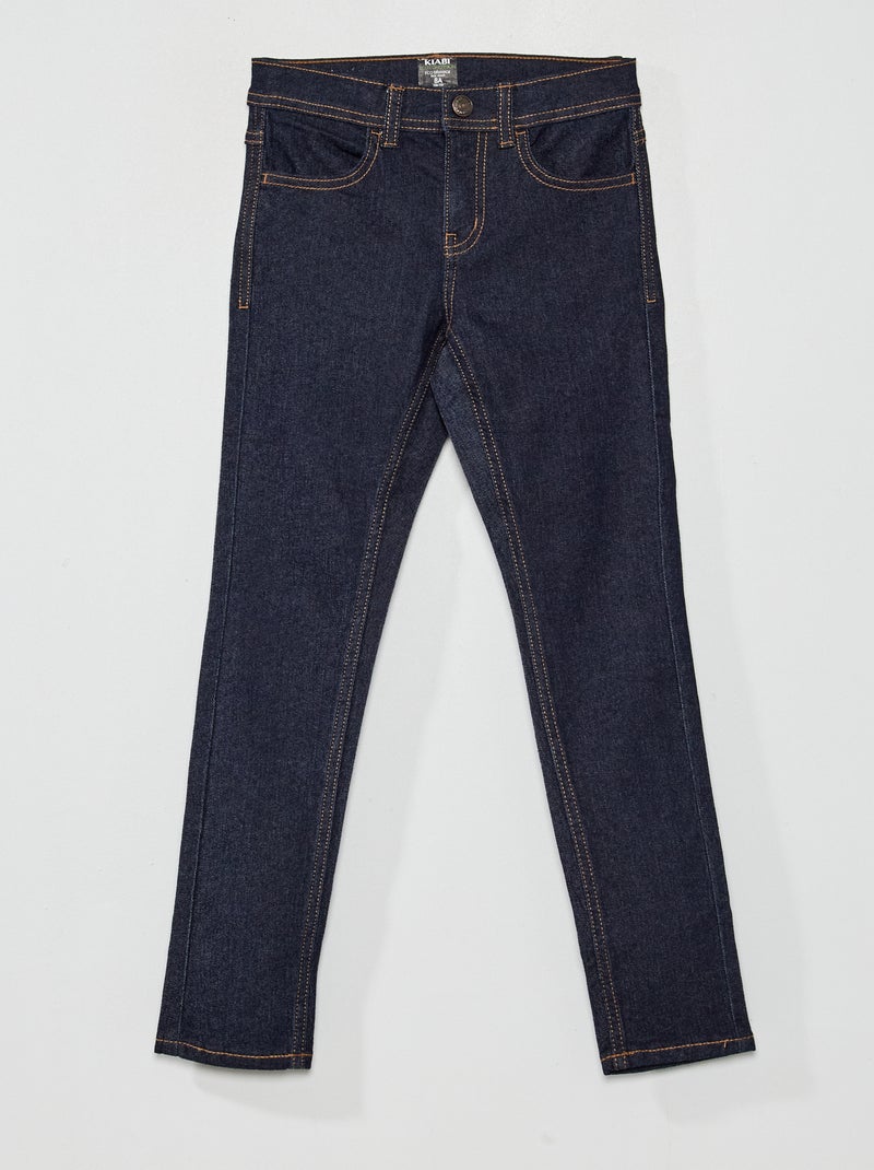 Skinny Jeans mit verstellbarer Taille Dunkelblau - Kiabi