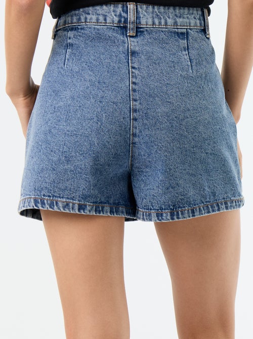 Skort en denim taille haute - Kiabi Skort en denim taille haute - Kiabi