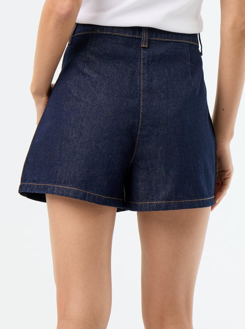 Skort en denim taille haute - Kiabi Skort en denim taille haute - Kiabi
