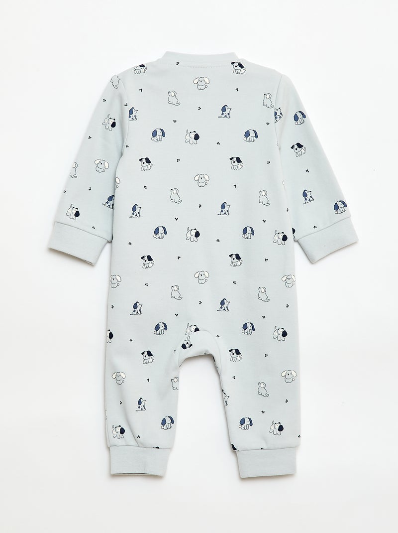Sleepsuit + Quilted Vest Set Blue - Kiabi