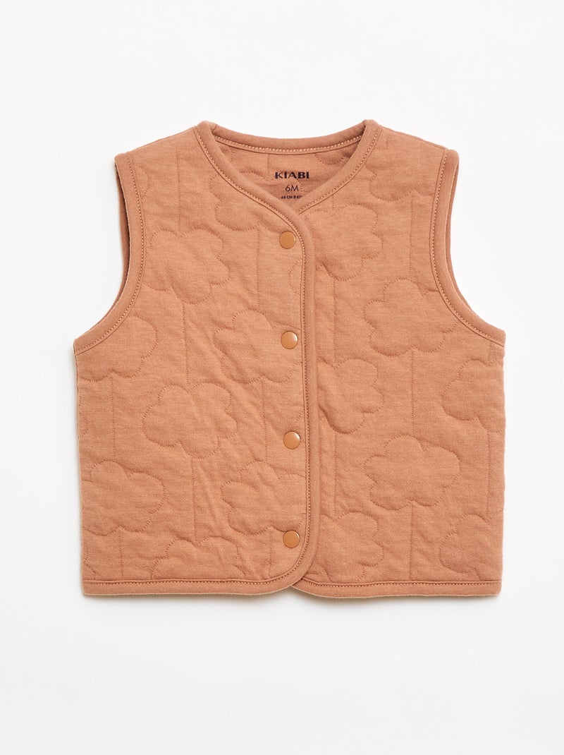 Sleepsuit + Quilted Vest Set Brown - Kiabi