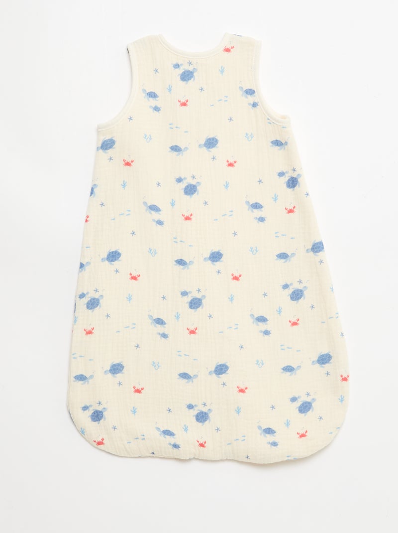 Sleeveless Animated Cotton Gauze Sleep Sack TOG 1 Beige - Kiabi