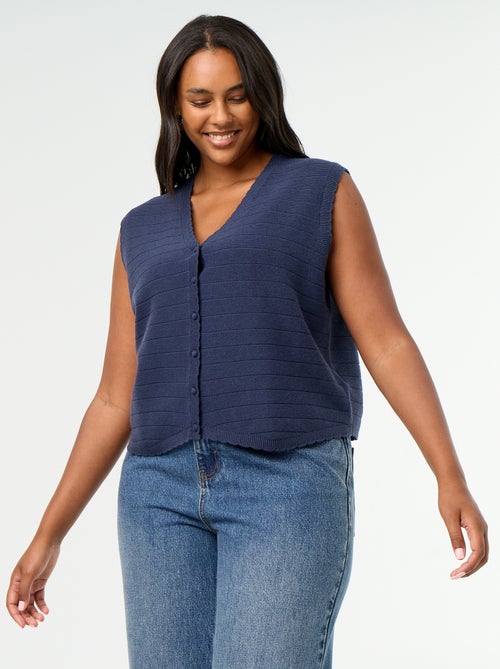 Sleeveless cardigan - Kiabi