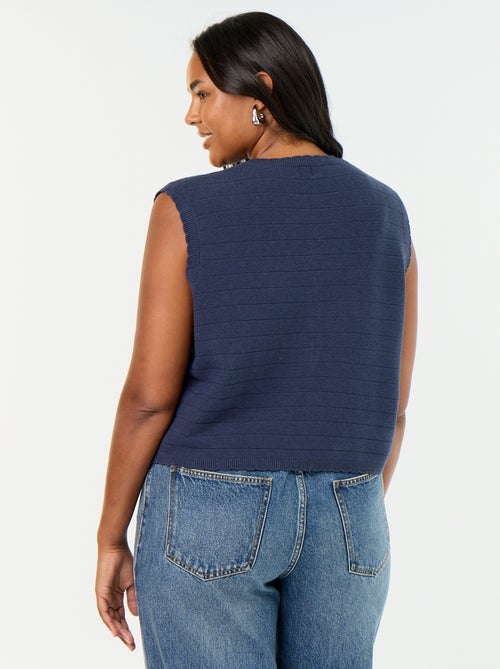 Sleeveless cardigan - Kiabi