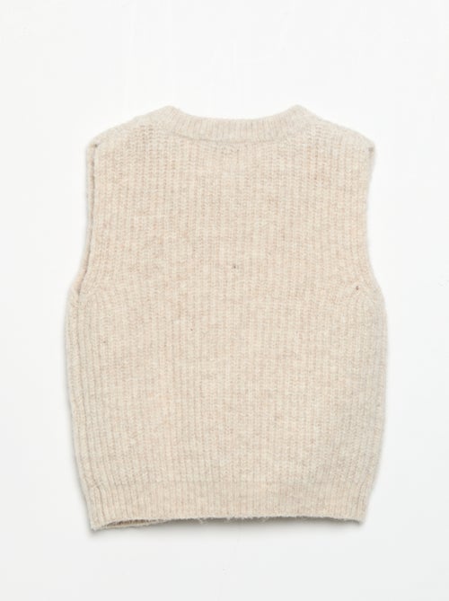 Sleeveless cardigan with pockets - Kiabi