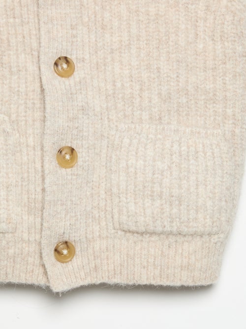 Sleeveless cardigan with pockets - Kiabi