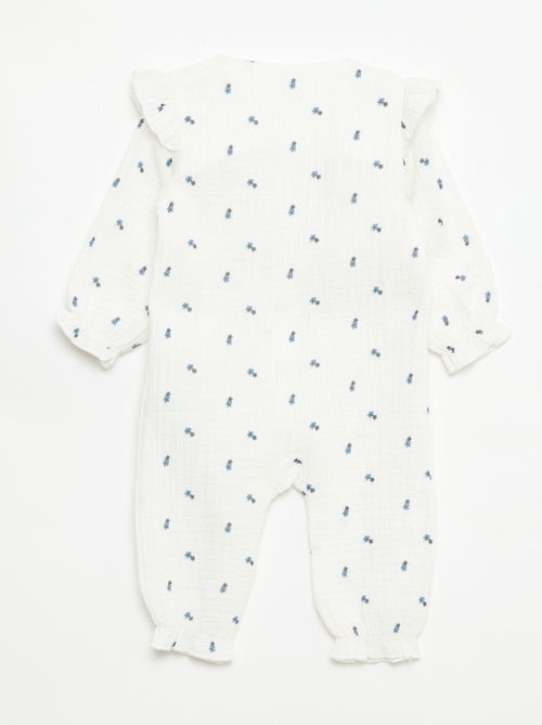 Sleeveless Cotton Double Gauze Sleepsuit - Kiabi Sleeveless Cotton Double Gauze Sleepsuit - Kiabi