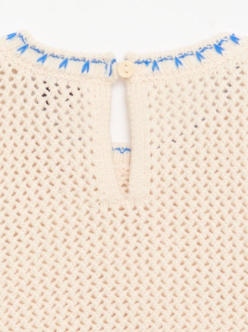 Sleeveless crochet top - Kiabi