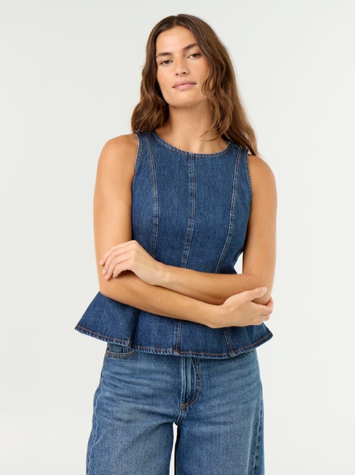 Sleeveless Denim Blouse - Kiabi