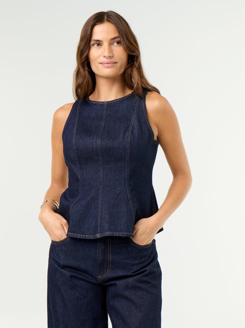 Sleeveless Denim Blouse - Kiabi