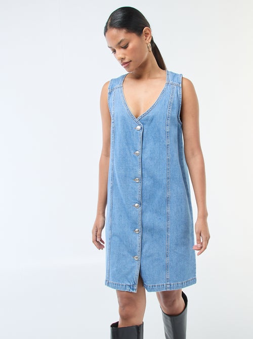 Sleeveless Denim Dress in Cotton - Kiabi