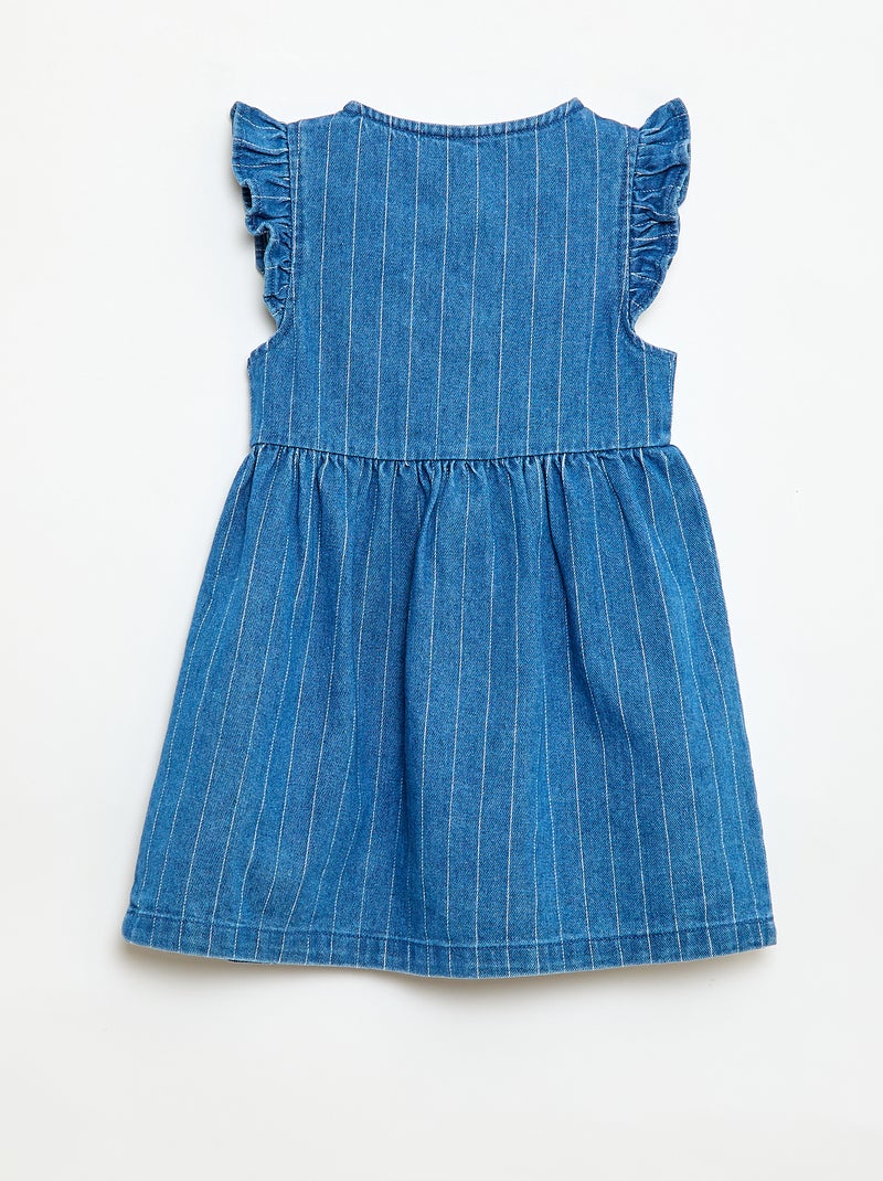 Sleeveless Denim Dress with Decorative Knots Blue - Kiabi