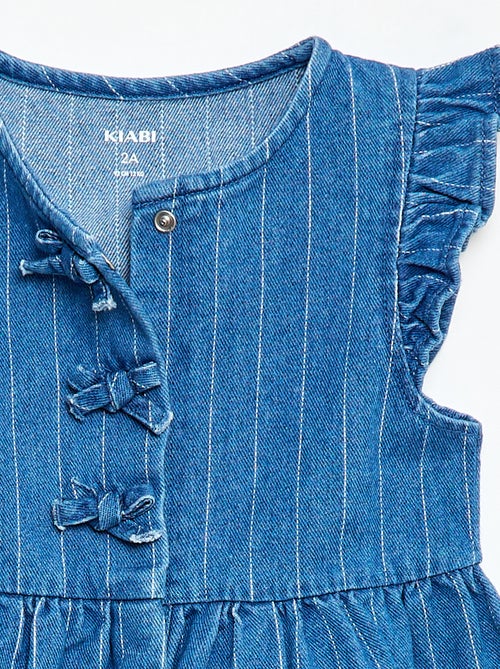 Sleeveless Denim Dress with Decorative Knots - Kiabi