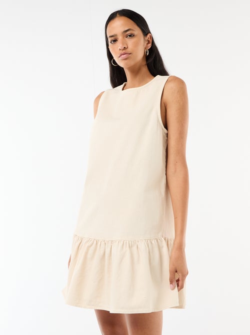 Sleeveless Denim Dress with Flared Hem - Kiabi