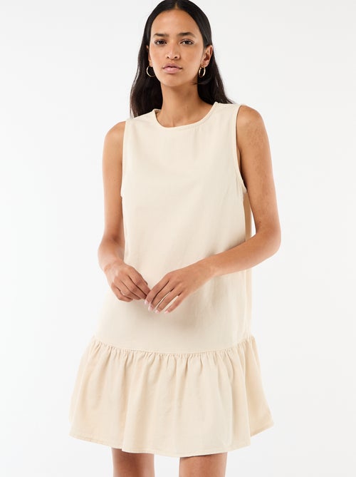 Sleeveless Denim Dress with Flared Hem - Kiabi