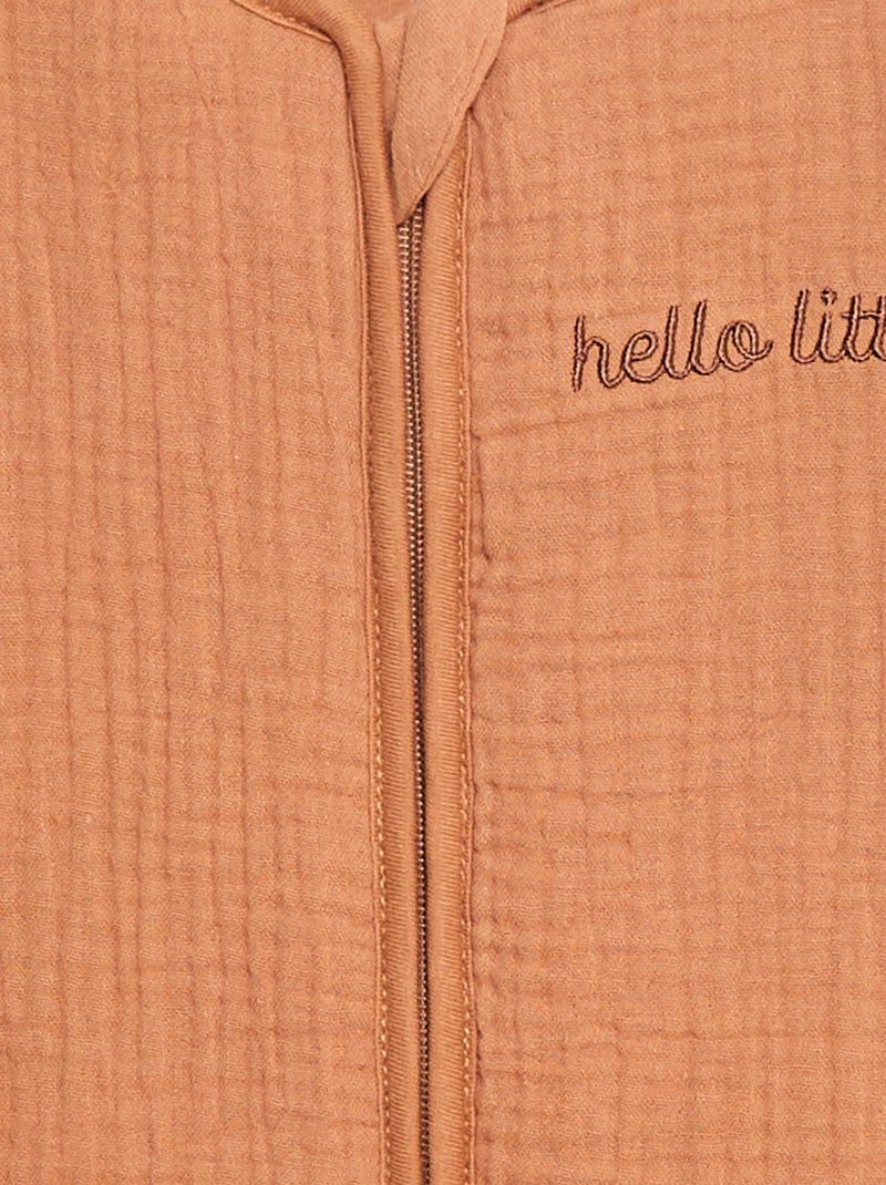Sleeveless Double Cotton Gauze Sleep Sack TOG 2 Brown - Kiabi