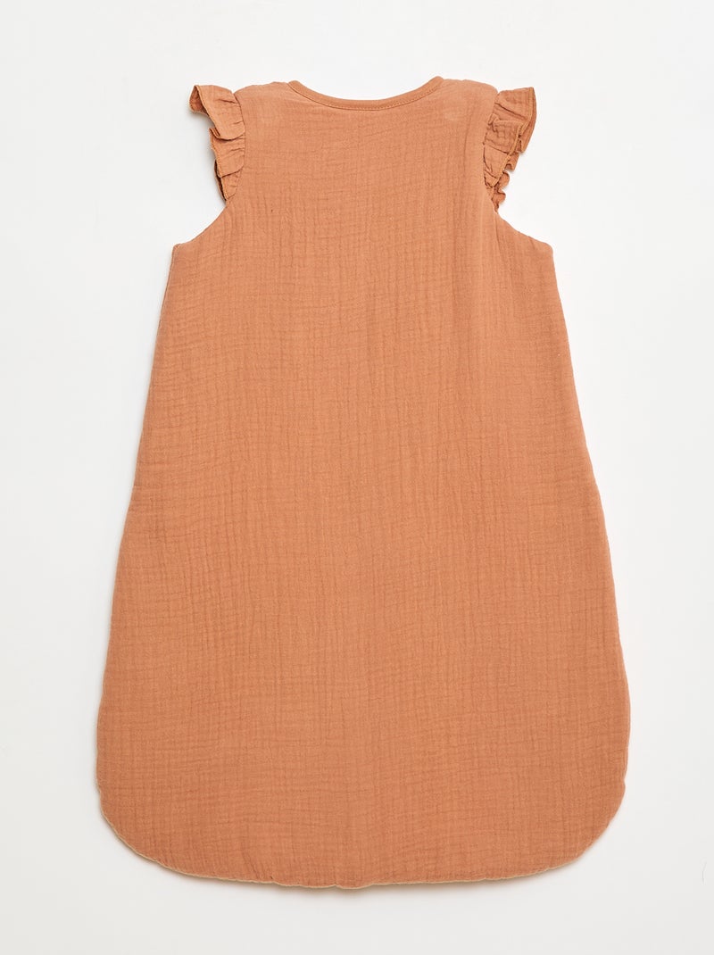 Sleeveless Double Cotton Gauze Sleep Sack TOG 2 Brown - Kiabi