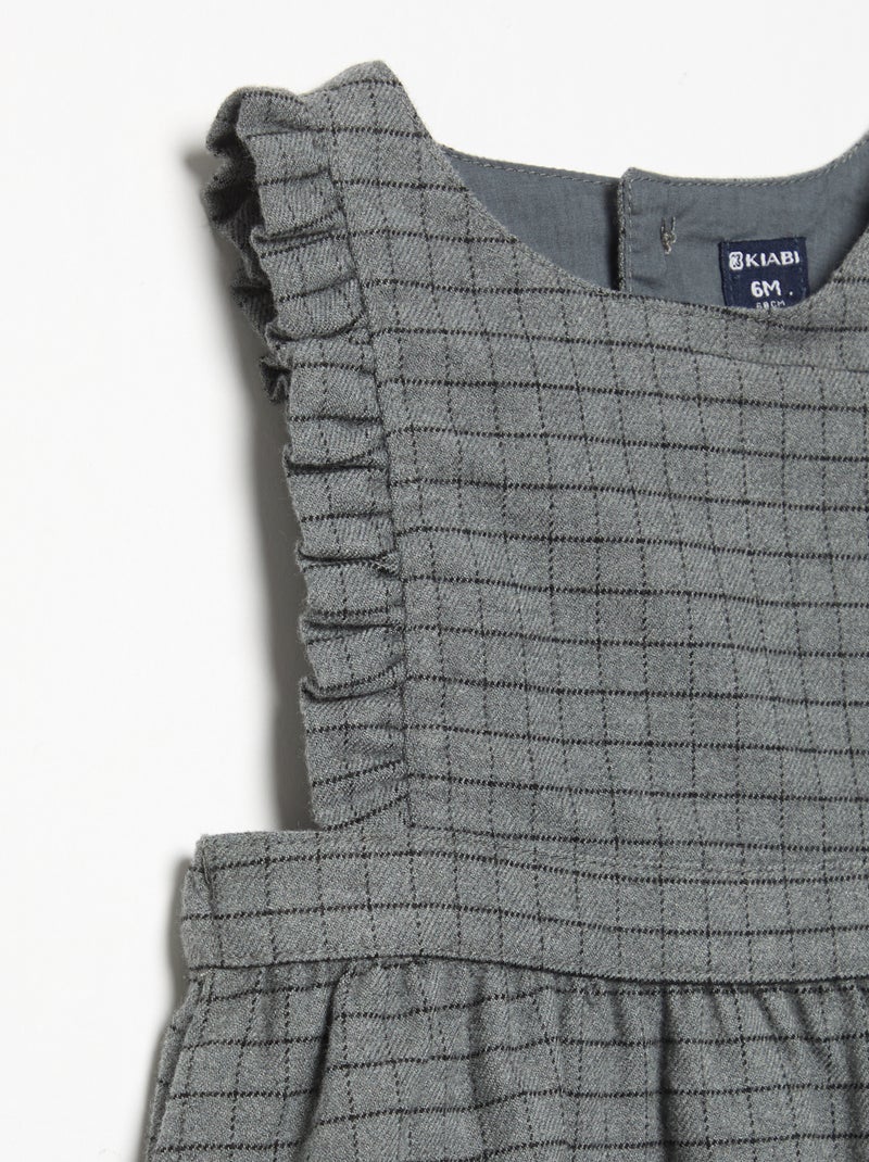 Sleeveless Dress and Tights Set Grey - Kiabi