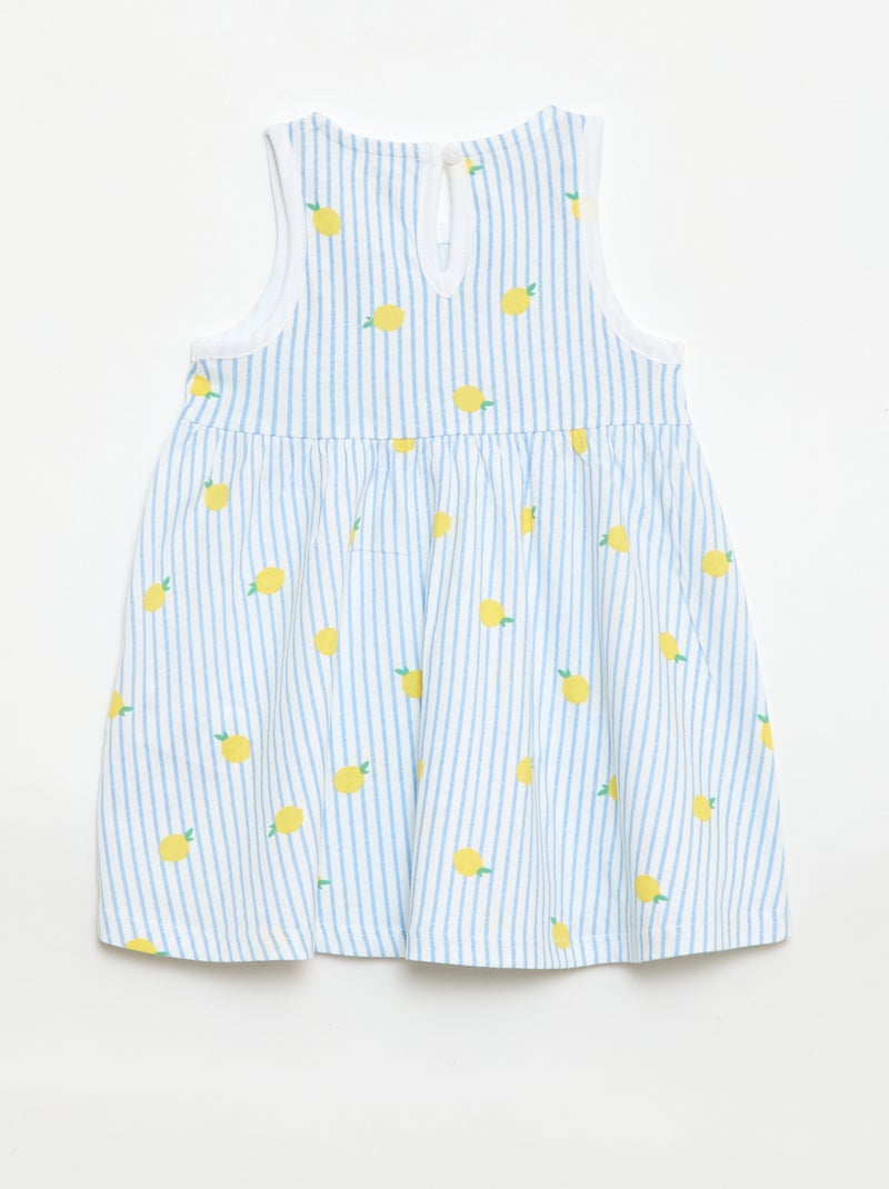 Sleeveless dress with message Blue - Kiabi
